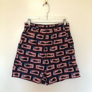 Columbia PFG Swim Trunks Fish Americana Print Medium 8L
